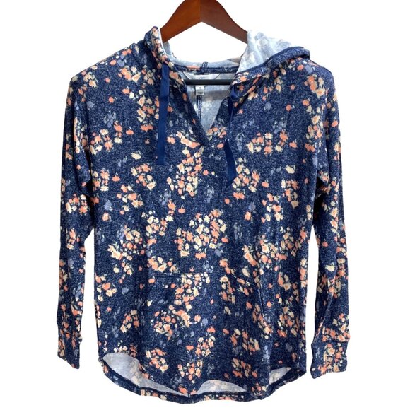 Market & Spruce Stitch Fix Kallon Brushed Hoodie Kangaroo Pocket Floral Print - Picture 1 of 5